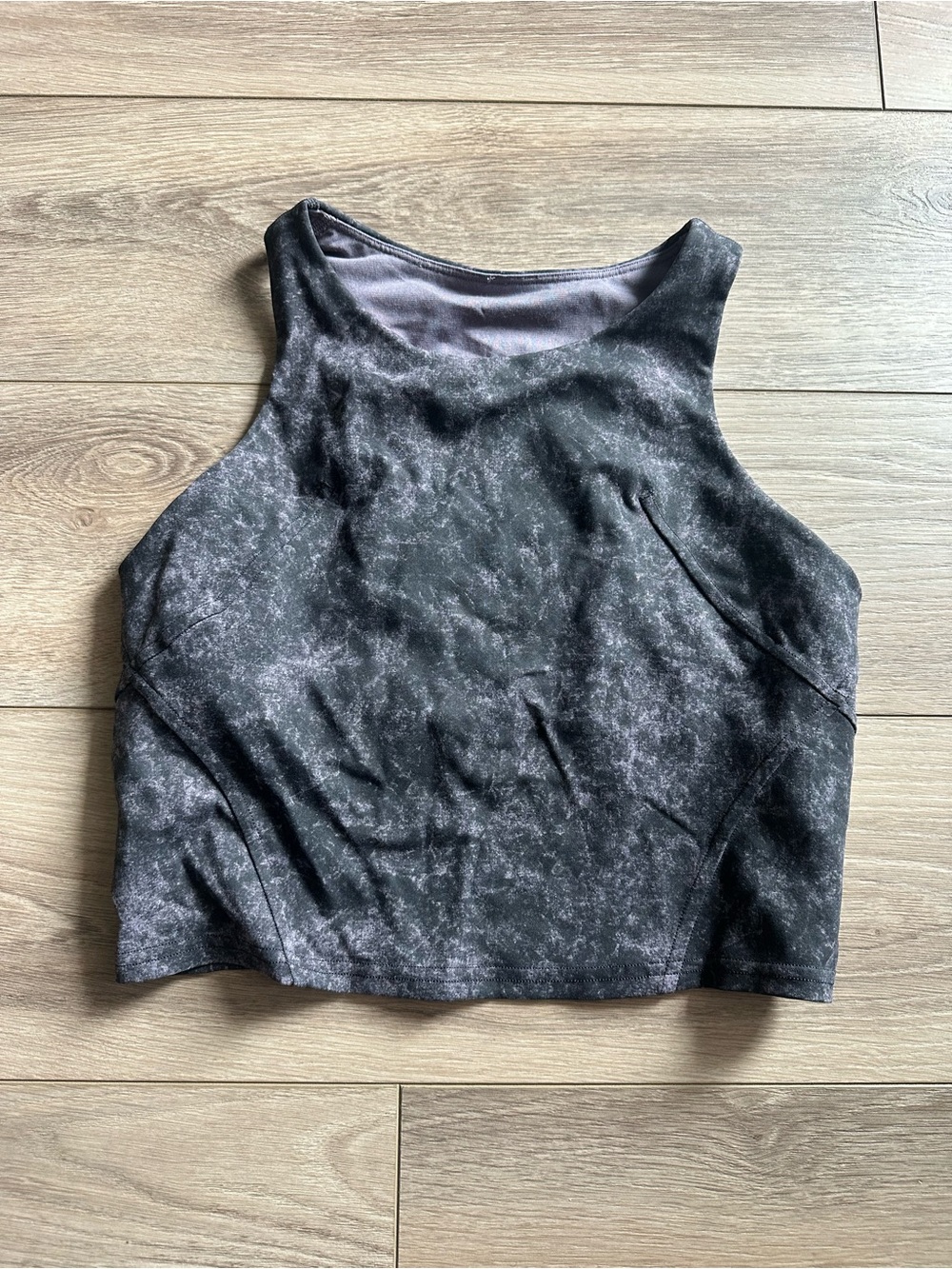 Lululemon Invigorate Training Crop Tank Top Denim Wash Dusky Lavender Size 6